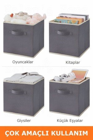 منظمة غسيل الملابس من المجلس لعبة بدون غطاء منظمة صندوق التخزين 30x30x30 سم 1 قطعة - Helen's Home