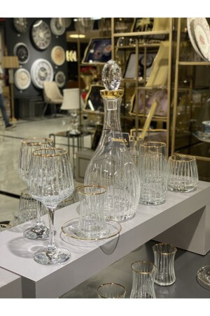 (مينز-لوكا) 31 قطعة ماء مجموعة ذهبية زرقاء 7999055 - Onedekor