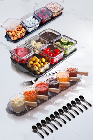 31-teiliges Frühstücksset mit vollständiger Präsentation (10+1 Frühstücksserie, 6+1 Holzgriff, Marmeladenbrecher, Soße, Abendessen, 12 Löffel) - Wuuq