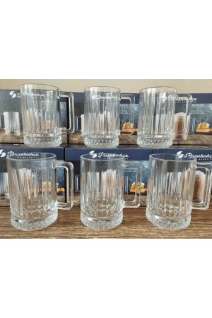 كوب مينيز-إيليزيا لاتر 310 سي سي كوب مع الجهاز 6 قطع - Paşabahçe