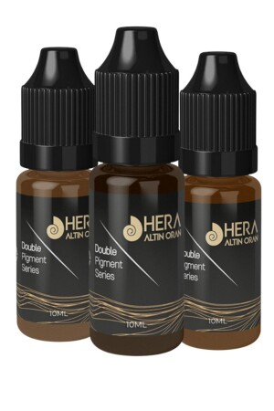 م.ن.ز-3×10 مل مكياج دائم و صبغة ميكروبلايد (ماكيتو - كابوشيننو - موكا) - Hera Altın Oran