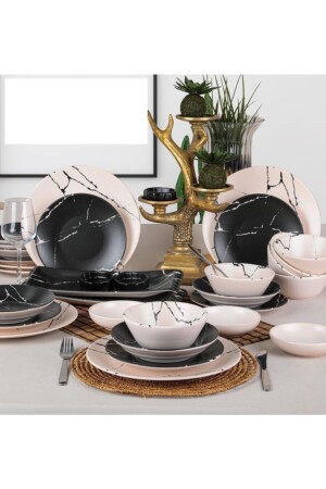 مجموعة طعام من المرمار 32 قطعة مجموعة طعام لـ 6 أشخاص CEYIZPAKETIDIJIDKR00000032 - Keramika