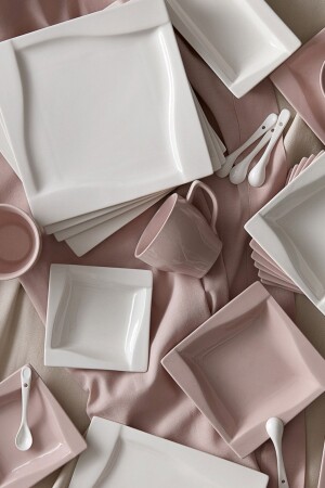 (منيز روزالي) 32 قطعة (فطور البورسلين) لـ 6 أشخاص - Karaca