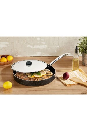 مادة من المعدن من المفروشات المعدنية من المعكرونة والأسماك مع الغطاء - 32 سم CCKBLK32 - COOKCASE