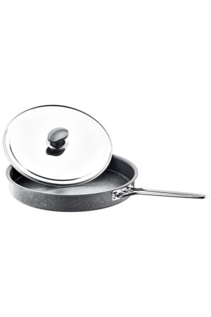 32 Cm Granit Yapışmaz Balık Tavası Kapaklı 152.3222.32GRI - Oms