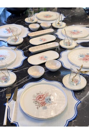 32 Parça Modern Peta Kahvaltı Takımı - Onedekor