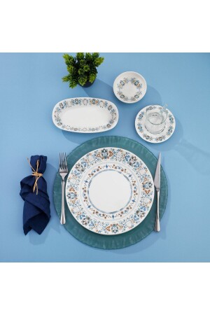 (مينز فارينا) الإفطار (مجموعة 32 قطعة - أزرق - Schafer