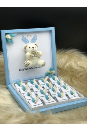 32 verpackte Baby-Pralinen mit ausgefallenen Teddybären – Mevlüt-Geschenk, Koran-Geschenk, Geschenk für Neugeborene - 2