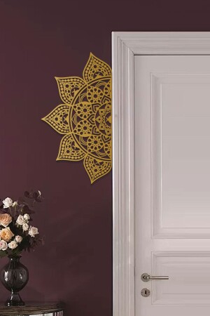 32*60 Cm - Altın - Metal Islami Desenli Mandala Duvar Tablosu - Islami Desenli Metal Tablo - Wam163 - 1