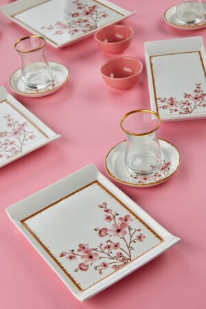 33-teiliges Frühstücksset mit Sakura-Blumenmuster für 12 Personen. SAKURA FÜR 12 PERSONEN - 9