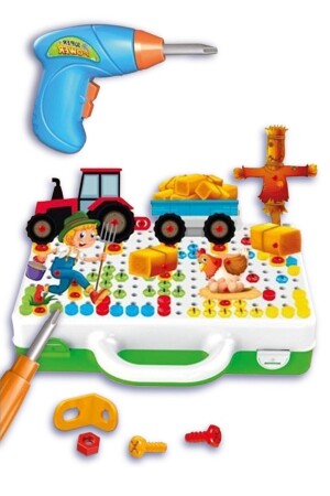 حفرة (ببطاري) وكياس إصلاح - 340 قطعة - موضوع المزرعة - Smartfox