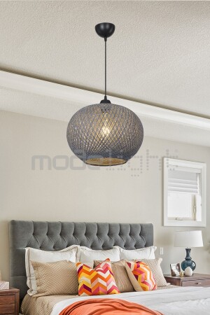 م.ن.ز-يوماك مصباح معلق كبير رمادي 35 سم غرفة المعيشة غرفة المعيشة غرفة الأطفال غرفة النوم غرفة الطعام الممر المطبخ 4745 - Modelight