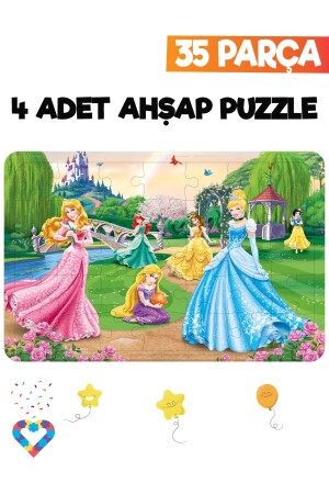 35-teiliges 4-teiliges Kinderpuzzle aus Holz - 3