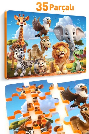 35-teiliges dickes Puzzle mit wilden Tieren - 2