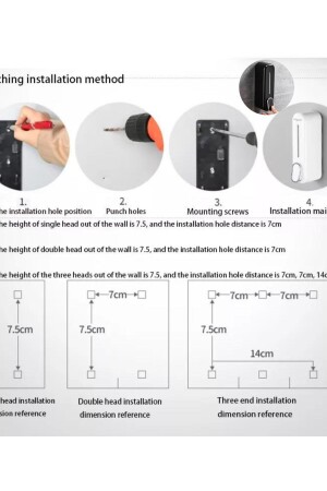 350 ml wandmontiertes Badezimmer-Flüssigseife, Waschlotion, Händedesinfektionsmittel, Familienhotel, Küche, Duschgel, blacksanunluk-15 - 2