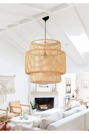 مصباح معلق من الخيزران من الخيزران 3564-1 - HOMİNG