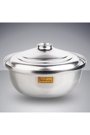 36 cm Aluminium-Halva-Topf mit Deckel, Halva-Topf, Aluminiumtopf, Campingtopf 8,5 Lt 147 - 2