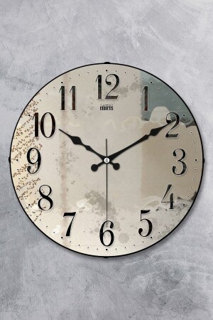 MNZ-36 سم ديكوراتي زجاجي حقيقي قبة الآلية الصامتة ساعة الجدار MR-232 - EMORES