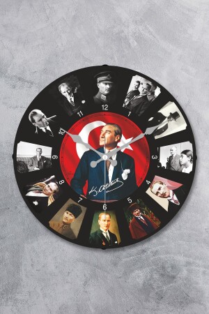 MNZ-36 سم زجاج مُلتوي حقيقي يتدفق في الثواني الآلية الصامتة أوتاتورك أزياء ساعة الجدار MR-16 - EMORES