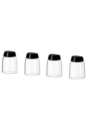 365+ Ihardig Gewürzglas, Glas-Schwarz 4' Pack DRK20152870 - 3