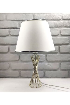 منز-الفضة المغطاة معدنة طوّر ساق كريستال زجاجي كرة شمعة مع شريط كروم و كأس من الأقمشة البيضاء 365SS2078 - 365GUNSERİSONU