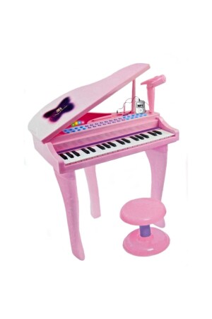 37 Tuşlu Mini Piano Mikrofonlu Ve Tabureli Çocuk Piyano Pembe-88022 HT-88022 PEMBE - 1