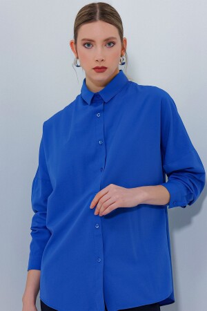 3900 Oversize-Lang-Basic-Hemd – B. Blau - 1