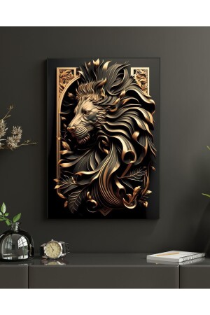 3D ASLAN KANVAS DUVAR TABLO - Altaş