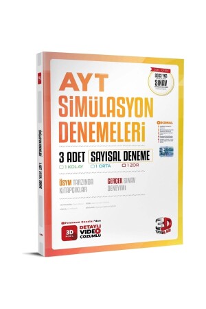 3d Ayt 3'lü Sayısal Simülasyon Genel Deneme - 1