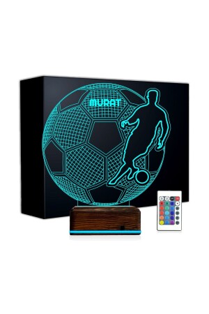 3D-Lampe, personalisierbar, 16 Farben, Geschenk für Fußballspieler, Fußball, Ronaldo, NG3DK183 - 2