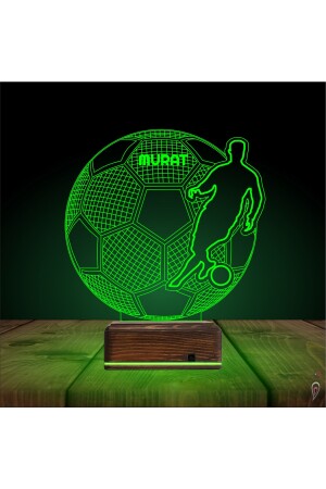 3D-Lampe, personalisierbar, 16 Farben, Geschenk für Fußballspieler, Fußball, Ronaldo, NG3DK183 - 9