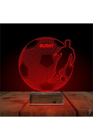 3D-Lampe, personalisierbar, 16 Farben, Geschenk für Fußballspieler, Fußball, Ronaldo, NG3DK183 - 4
