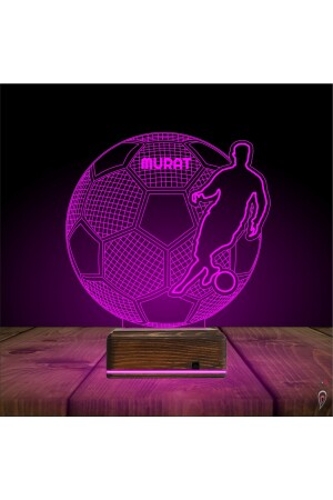 3D-Lampe, personalisierbar, 16 Farben, Geschenk für Fußballspieler, Fußball, Ronaldo, NG3DK183 - 5