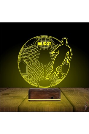 3D-Lampe, personalisierbar, 16 Farben, Geschenk für Fußballspieler, Fußball, Ronaldo, NG3DK183 - 6
