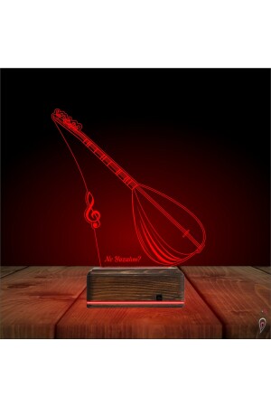 3D-Lampe, personalisierbar, 16 Farben, Musiker-Geschenk, Saz Baglama NG3DK193 - 5