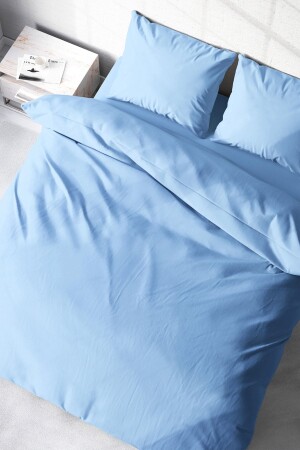 مجموعة غطاء من القطن الطبيعي المزدوج 3D الرقمي اللون اللون الأزرق Lux القطن Ranforce monohome16883HF - Monohome