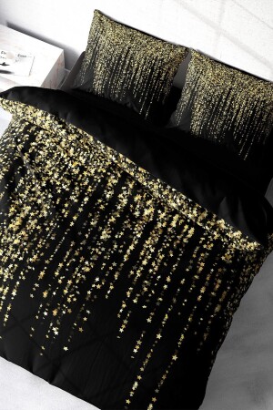 مجموعة غطاء من القطن المنسوجة بشكل وثيق الصاتين 3D تصميم خاص ليلة نجمية (بدون أوراق) PERLASERA27735 - PerlaSera