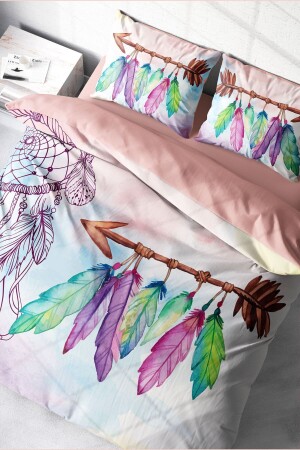 مجموعة غطاء مكنز مزدوج من الغطاء المنسوجة بشكل وثيق القطن ساتين 3D تصميم خاص النوم (بدون الأوراق) PERLASERA30926 - PerlaSera