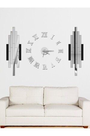 MNZ - قم بإنشاء تزيينك الخاص مع ساعة رقمية رومانية ثلاثية الأبعاد والعصي - قطع زينة أكريليك مُرآة - Wooden Factory