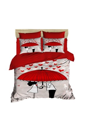 مـنـز - يوم الحب مظلة 3D رقمية مزدوجة غطاء غطاء الملفات المجموعة SGDG420 - Fabeteks