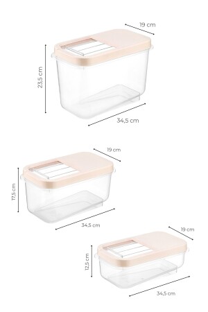3er Set Multibox Maxi Vorratsbehälter mit Schiebedeckel 1x (5 Liter, 7,5 Liter, 10 Liter) Anthrazit 3BOYSET - 4