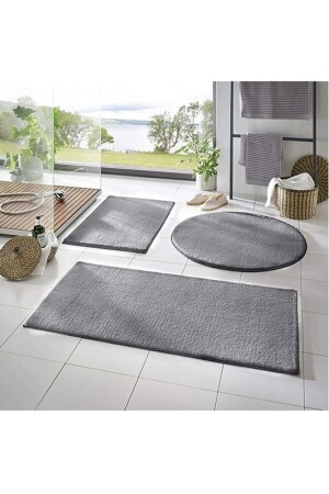 MNZ-3- Piece حمام السجاد بلوش إخفاء السجاد مقعد المرحاض مجموعة أسود أسود 50x90--50x60---50x50 ((مستد) ALGOB85 - ALgorand Home