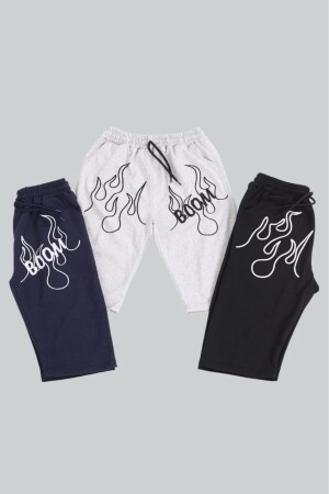 3-teilige Capri-/Bermudahose für Jungen mit Boom-Print - Çiggo Kids