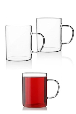 3'lü Borosilikat Ince Cam Kupa Seti Fma08432 - Milena