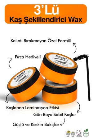 3'Lü Kaş Şekillendirici Kalıntı Bırakmayan - Laminasyon Etkili Sabitleyici Wax 50 ml - 1