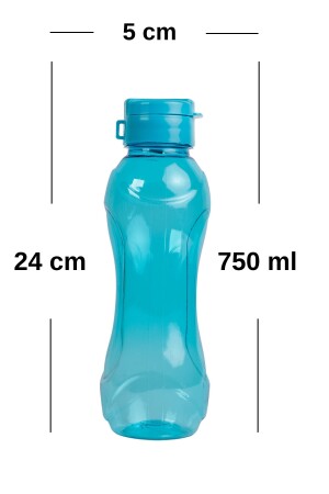 3'lü Matara Seti 3 Adet 750 Ml Sızdırmaz Kapaklı Plastik Su Matarası Suluk Spor Matara Mtr11 - 4