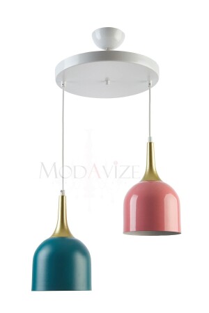 غرفة المعيشة الحديثة - المطبخ - المقاهي تصميم الرأس المعدني واحد مزدوج ثلاثي صف شمعة ريناوايت3LU عريضة - Modavize