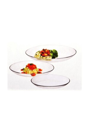 3'lü Oval Invitation Set, 3 Boy Servis HBR3226 - 1