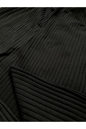 3'lü Siyah Kadın Fitilli Raporlu Pantolon & Eşofman, Gündelik Ev Giyim Pijama K0109-001 - 2