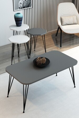 MNZ-3- Piece Nesting Coffee Table و Table Coffee Set طاولة القهوة المثلثات طاولة القهوة - Modalanka